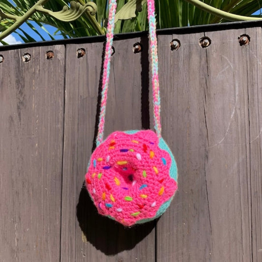 Τσάντα crossbody crochet donut
