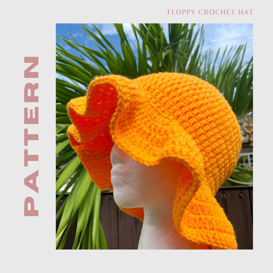 フロッピーかぎ針編みの帽子パターン