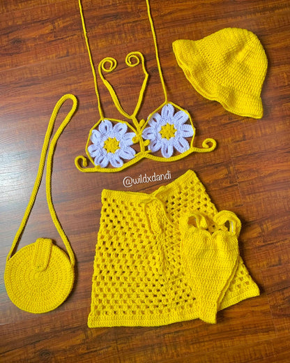 Flower Crochet Swim Set