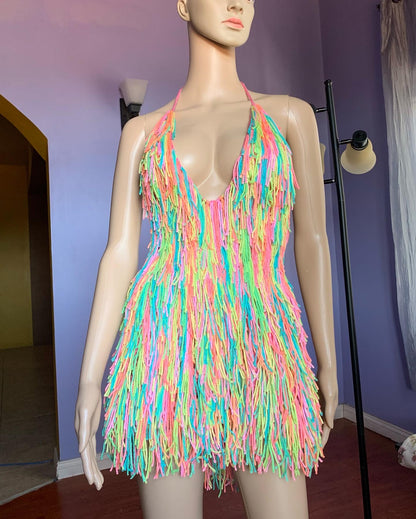 Marilyn Crochet Fringe Dress