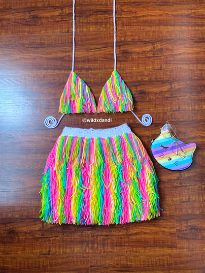 Maui Crochet Skirt Set